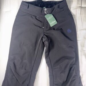 LL Bean Laurel Mountain Fleece Lined Ski Snow Pant Women Sm Petite NWT Softshell